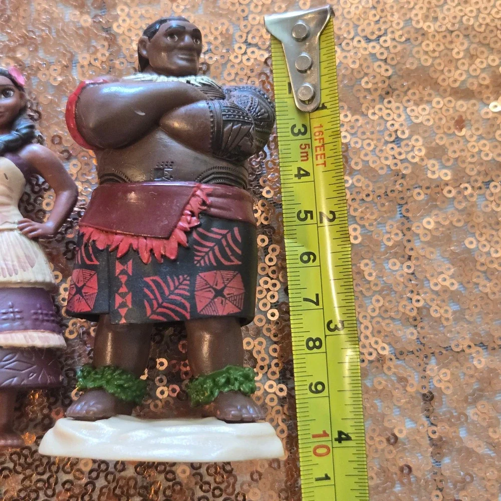 Disney Moana Figures‎ Maui Pua Hei Hei Cake Toppers Kids Toy Set
